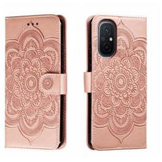 For Xiaomi Redmi 12C Sun Mandala Embossing Pattern Phone Leather Case(Rose Gold) For Xiaomi Redmi 12C Sun Mandala Embossing Pattern Phone Leather Case(Rose Gold)