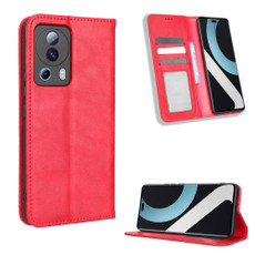 For Xiaomi 13 Lite / Civi 2 5G Magnetic Buckle Retro Texture Leather Phone Case(Red)