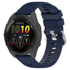 For Garmin Forerunner 265S 18mm Solid Color Silicone Watch Band(Midnight Blue)