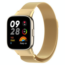 For Xiaomi Redmi Watch 3 / Mi Watch Lite 3 Milanese Metal Watch Band(Gold)