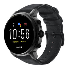 For Fossil Gen 5 Carlyle / Julianna / Garrett / Carlyle HR Oil Wax Genuine Leather Watch Band(Black)