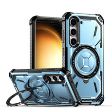 For Samsung Galaxy S23 5G Armor Series MagSafe Magnetic Holder Phone Case(Blue)
