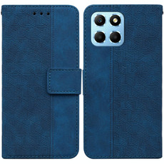 For Honor X8 5G Geometric Embossed Leather Phone Case(Blue) For Honor X8 5G Geometric Embossed Leather Phone Case(Blue)