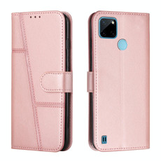 For OPPO Realme C21Y / C25Y Stitching Calf Texture Buckle Leather Phone Case(Rose Gold) For OPPO Realme C21Y / C25Y Stitching Calf Texture Buckle Leather Phone Case(Rose Gold)