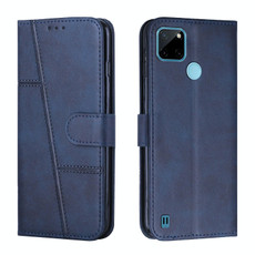 For OPPO Realme C21Y / C25Y Stitching Calf Texture Buckle Leather Phone Case(Blue) For OPPO Realme C21Y / C25Y Stitching Calf Texture Buckle Leather Phone Case(Blue)