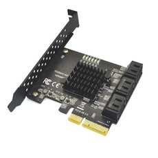 PCIE  4X To 6 Port  SATA 3.0 Adapter Expansion Card ASMedia ASM1166 Converter