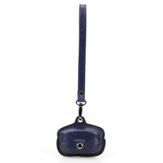 Crazy Horse Leather Wireless Bluetooth Earphone Cover For Sony WF-1000XM4(Blue)