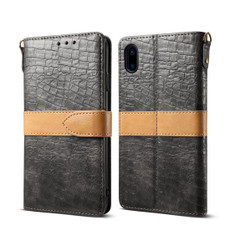 For iPhone XS Max Leather Protective Case(Gray)