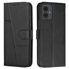 For Motorola Moto G14 Stitching Calf Texture Buckle Leather Phone Case(Black) For Motorola Moto G14 Stitching Calf Texture Buckle Leather Phone Case(Black)