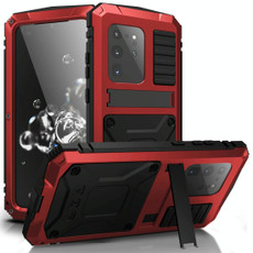For Samsung Galaxy S20 Ultra R-JUST Waterproof Shockproof Dustproof Metal + Silicone Protective Case(Red)