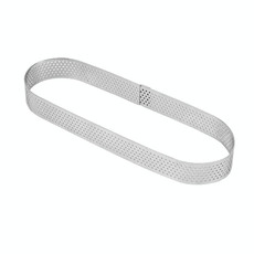 BN1006 Stainless Steel Mousse Circle Thickened Perforated Cake Mold DIY Baking Tools, Specification: Oval 7.2 inches