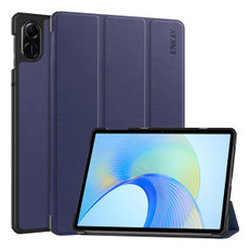 For Honor Pad X8 Pro / X9 11.5 ENKAY Tri-fold Custer Texture Leather Smart Tablet Case(Dark Blue)