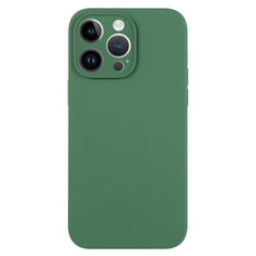 For iPhone 13 Pro Max Pure Color Liquid Silicone Fine Pore Phone Case(Clover Green)