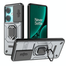 For OnePlus Nord CE3 5G Sliding Camshield TPU + PC Shockproof Phone Case with Holder(Grey)