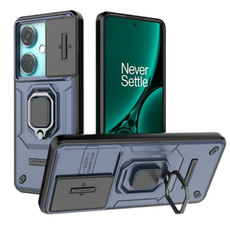 For OnePlus Nord CE3 5G Sliding Camshield TPU + PC Shockproof Phone Case with Holder(Blue)