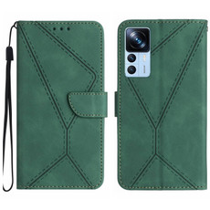 For Xiaomi 12T / 12T Pro Stitching Embossed Leather Phone Case(Green)