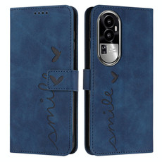 For OPPO Reno10 5G Global/Reno10 Pro 5G Global Skin Feel Heart Pattern Leather Phone Case(Blue)