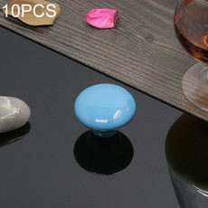 10 PCS 38mm Modern Literary Color Glazed Ceramic Cabinet Drawer Handle(Blue)