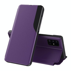 For Samsung Galaxy S21 Ultra 5G Attraction Flip Holder Leather Phone Case(Purple) For Samsung Galaxy S21 Ultra 5G Attraction Flip Holder Leather Phone Case(Purple)
