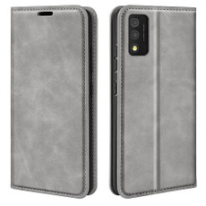 For TCL 30T Retro-skin  Magnetic Suction Leather Phone Case(Grey) For TCL 30T Retro-skin  Magnetic Suction Leather Phone Case(Grey)