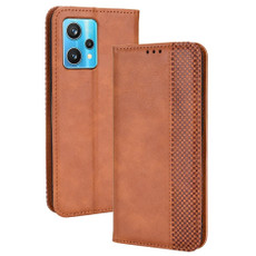 For OPPO Realme 9 4G / 9 Pro+ Magnetic Buckle Retro Texture Leather Phone Case(Brown) For OPPO Realme 9 4G / 9 Pro+ Magnetic Buckle Retro Texture Leather Phone Case(Brown)
