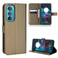 For Motorola Edge 30 Diamond Texture Leather Phone Case(Brown) For Motorola Edge 30 Diamond Texture Leather Phone Case(Brown)