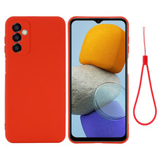 For Samsung Galaxy M23 5G Pure Color Liquid Silicone Shockproof Phone Case(Red)