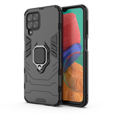 For Samsung Galaxy M33 5G Magnetic Ring Holder PC + TPU Phone Case(Black)