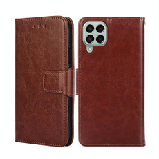 For Samsung Galaxy M33 5G Crystal Texture Leather Phone Case(Brown)