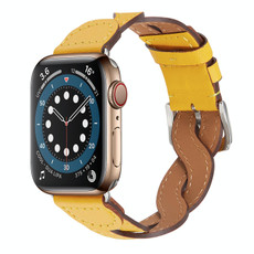 Weave Watch Band For Apple Watch Ultra 49mm&Watch Ultra 2 49mm / Series 9&8&7 45mm / SE 3&SE 2&6&SE&5&4 44mm / 3&2&1 42mm(Yellow)