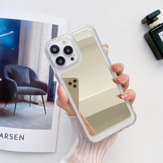 For iPhone 13 Pro Max Mirror TPU Phone Case (Gold)