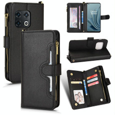 For OnePlus 10 Pro 5G Litchi Texture Zipper Leather Phone Case(Black)