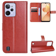 For OPPO Realme C31 Retro Crazy Horse Texture Leather Phone Case(Brown) For OPPO Realme C31 Retro Crazy Horse Texture Leather Phone Case(Brown)