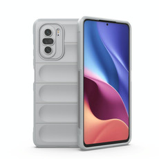 For Xiaomi Redmi K40 Magic Shield TPU + Flannel Phone Case(Grey)