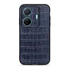 For vivo S15e Accurate Hole Crocodile Texture Genuine Leather Phone Case(Blue) For vivo S15e Accurate Hole Crocodile Texture Genuine Leather Phone Case(Blue)