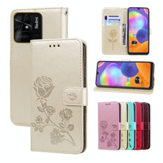 For Xiaomi Redmi 10C Rose Embossed Leather Phone Case(Gold) For Xiaomi Redmi 10C Rose Embossed Leather Phone Case(Gold)