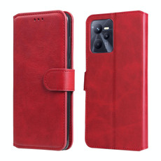 For OPPO Realme C35 Classic Calf Texture Flip Leather Case(Red) For OPPO Realme C35 Classic Calf Texture Flip Leather Case(Red)