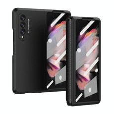 For Samsung Galaxy Z Fold3 5G 360 Full Body TPU Hinge Flip Phone Case(Black)
