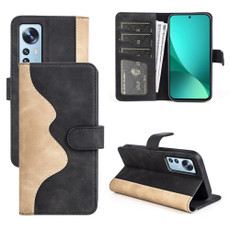 For Xiaomi 12 Stitching Horizontal Flip Leather Phone Case(Black)