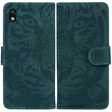 For Sony Xperia Ace III Tiger Embossed Leather Phone Case(Green) For Sony Xperia Ace III Tiger Embossed Leather Phone Case(Green)