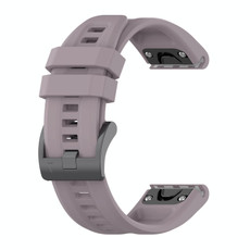 For Garmin Fenix 5S Plus 20mm Silicone Solid Color Watch Band(Roland Purple)