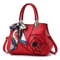 378 Three-dimensional Carved Ladies Handbag(Red Wine)
