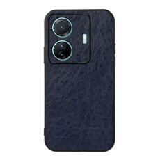 For vivo S15e Accurate Hole Crazy Horse Texture PU Phone Case(Blue)