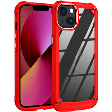 For iPhone 13 TPU + PC Lens Protection Phone Case(Red)