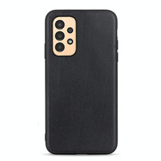 For Samsung Galaxy A13 4G Sheep Texture Genuine Leather Shockproof Phone Case(Black)