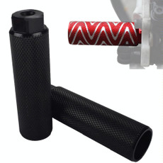 FMFXTR Bicycle Back Seat Foot Pedal Universal Back Rear Post, Color: Black Large Hole Long