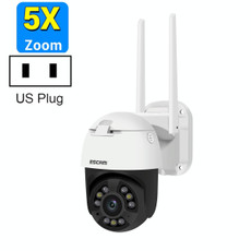 ESCAM QF558 5.0MP HD 5X Zoom Wireless IP Camera, Support Humanoid Detection, Night Vision, Two Way Audio, TF Card, US Plug