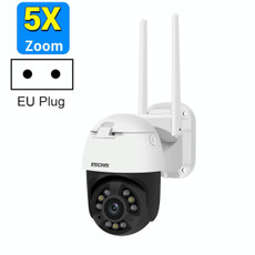 ESCAM QF558 5.0MP HD 5X Zoom Wireless IP Camera, Support Humanoid Detection, Night Vision, Two Way Audio, TF Card, EU Plug