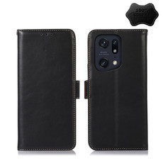 For OPPO Find X5 Pro 5G Crazy Horse Top Layer Cowhide Leather Phone Case(Black) For OPPO Find X5 Pro 5G Crazy Horse Top Layer Cowhide Leather Phone Case(Black)