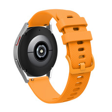 20mm Pockmarked Tonal Buckle Silicone Watch Band for Huawei Watch / Samsung Galaxy Watch(Amber Yellow) 20mm Pockmarked Tonal Buckle Silicone Watch Band for Huawei Watch / Samsung Galaxy Watch(Amber Yellow)